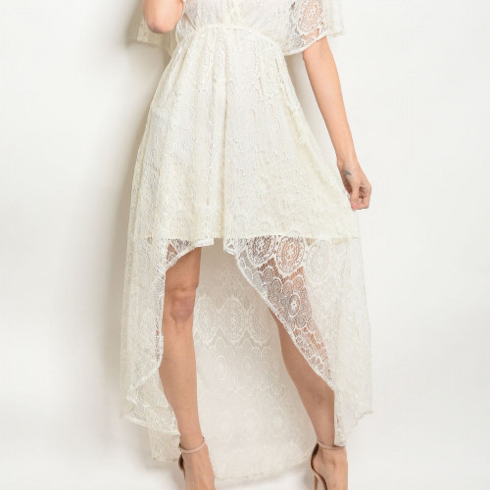 Sheer Boho Lace Hi-Low Maxi Dress! - Picture 4 of 7